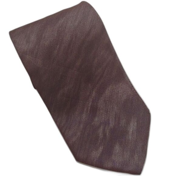 Giorgio Armani Cravatte Mens Silk Tie Brown Bronze Shimmer old money office 4" - Picture 1 of 3